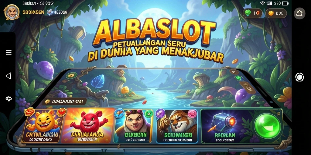 Tampilan gameplay ALBASLOT yang menakjubkan dalam dunia petualangan.