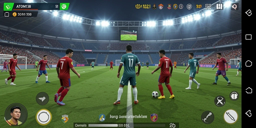 Tampilan gameplay ATOM138 yang dinamis dan menarik.