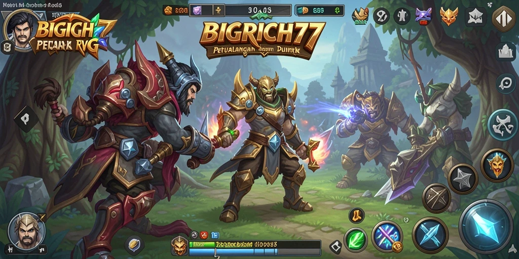 Screenshot gameplay BIGRICH77 menampilkan aksi seru dan karakter yang beragam.