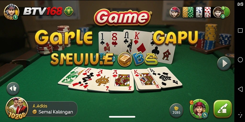 Screenshot gameplay BTV168 yang menunjukkan suasana bermain Gaple.