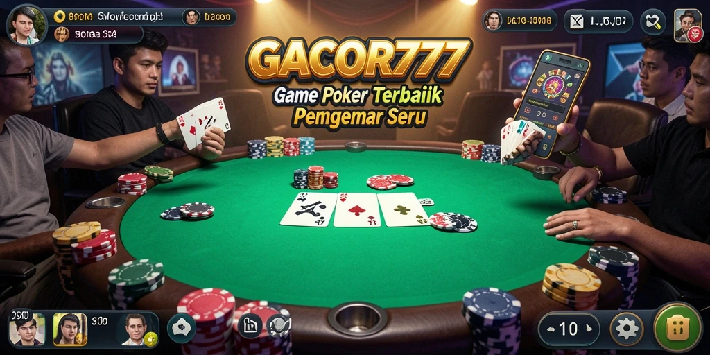 Tampilan gameplay Poker yang seru dan menarik di GACOR777.