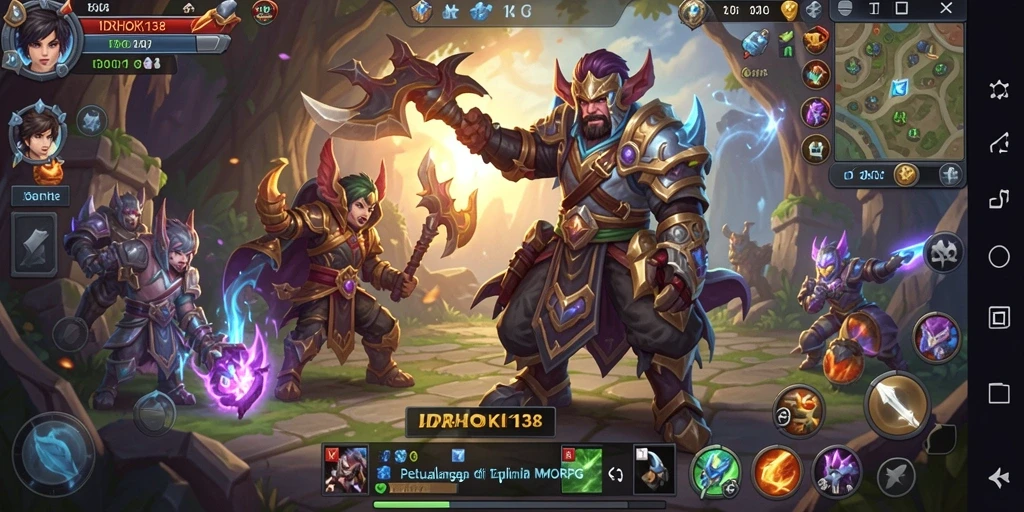 Tangkapan layar <strong>IDRHOKI138</strong> menunjukkan petualangan epik dalam dunia MMORPG.