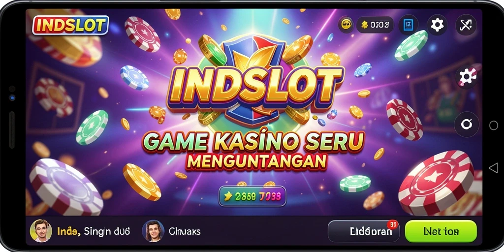 Tampilan gameplay seru dalam INDSLOT yang penuh warna.