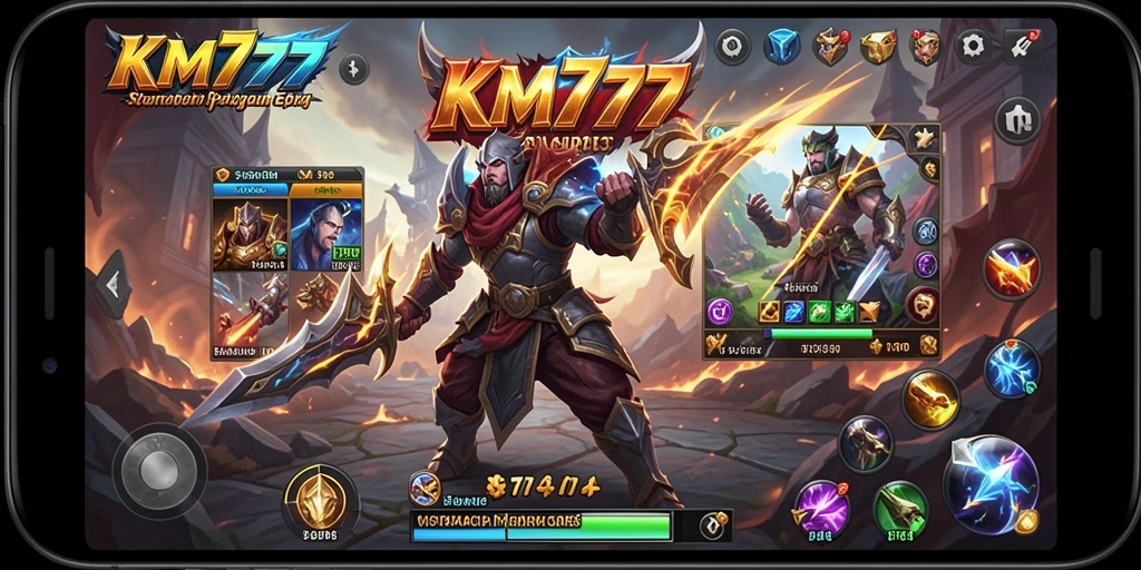 Screenshot gameplay KM777 menampilkan strategi pertempuran yang seru dan mendebarkan.