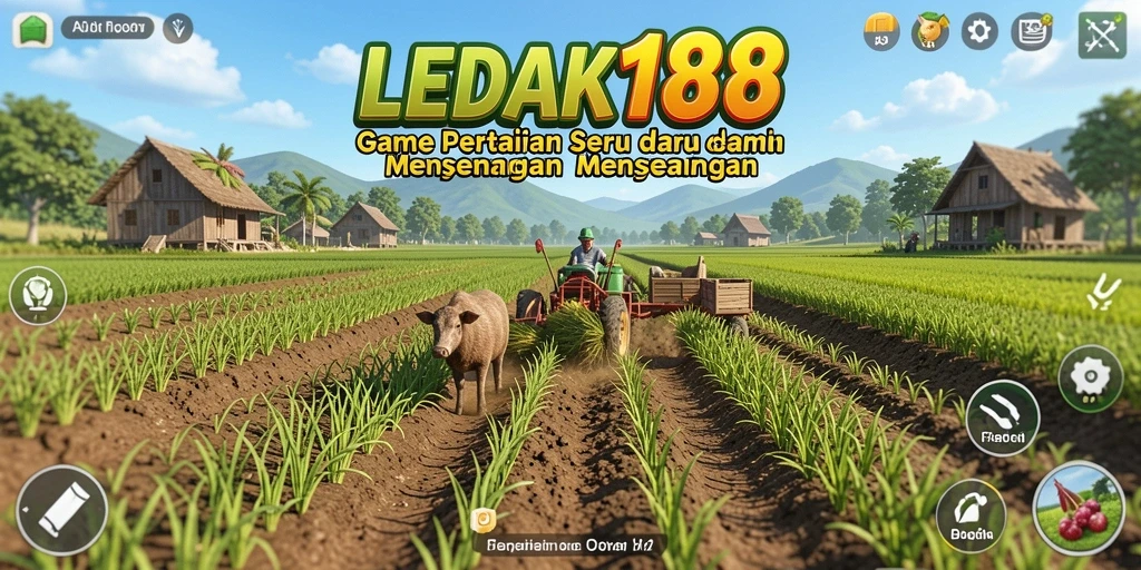 Tampilan screenshot LEDAK188 menampilkan lahan pertanian yang indah dan tanaman yang subur.