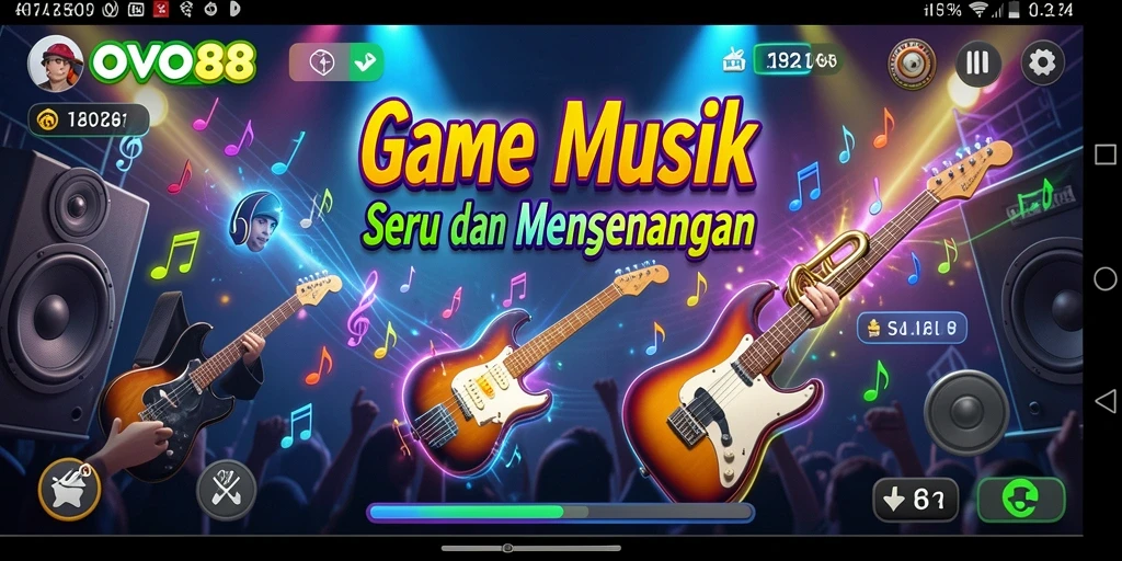 Tampilan gameplay OVO88 dengan berbagai pilihan lagu menarik.