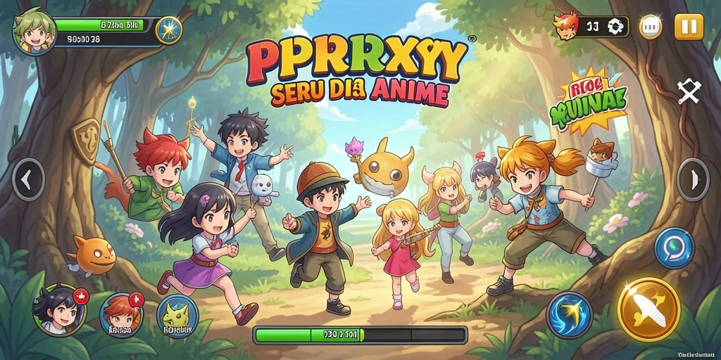 Screenshot utama PPRRYY menampilkan aksi karakter dalam dunia Anime yang memukau.