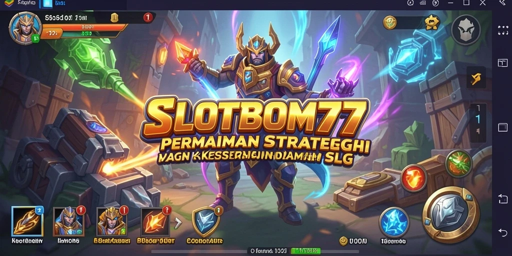 Tampilan gameplay menarik dalam SLOTBOM77 yang penuh strategi.
