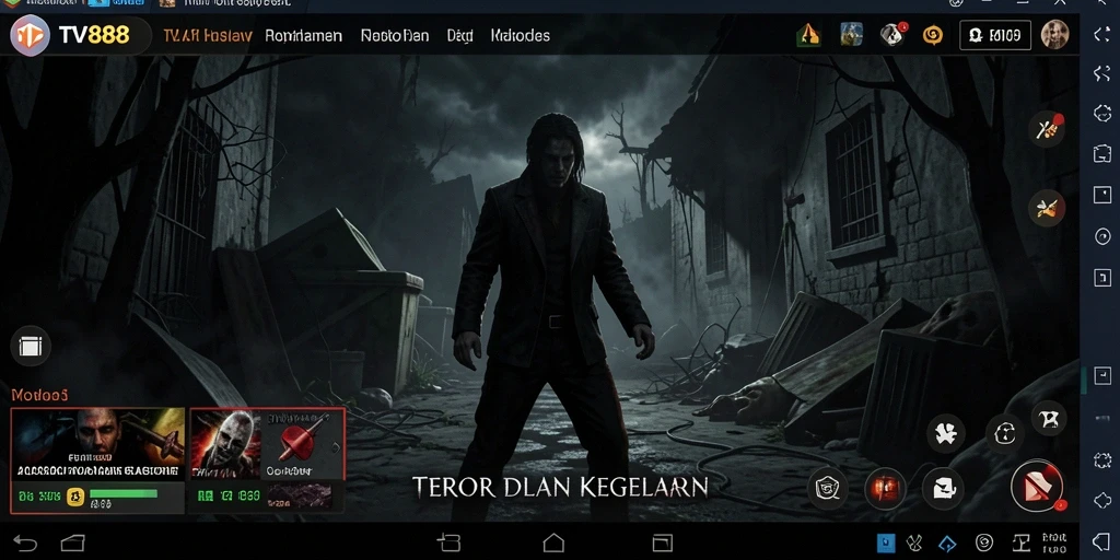Screenshot gameplay menampilkan ketegangan dalam suasana Horror.